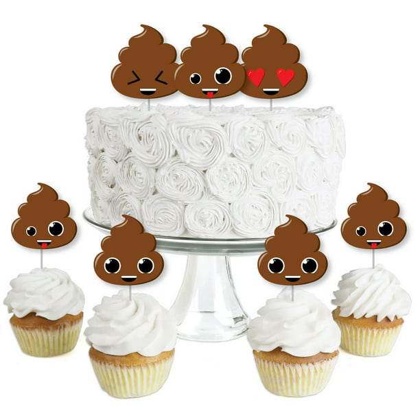 Emoji Cupcake Toppers Cake Picks Party Birthday Teen Funny Phone Boys Girls 